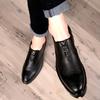 Scarpe Formale da Uomo a Punta in Pelle - Tendenza Primavera/Autunno, Suola Spessa, Stile Britannico e Coreano