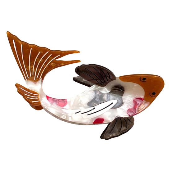 Women Hair Claw Ocean Series Dolphins Whales Shape Acetic Acid Hair Clip Large Size Back Head Hair Claw