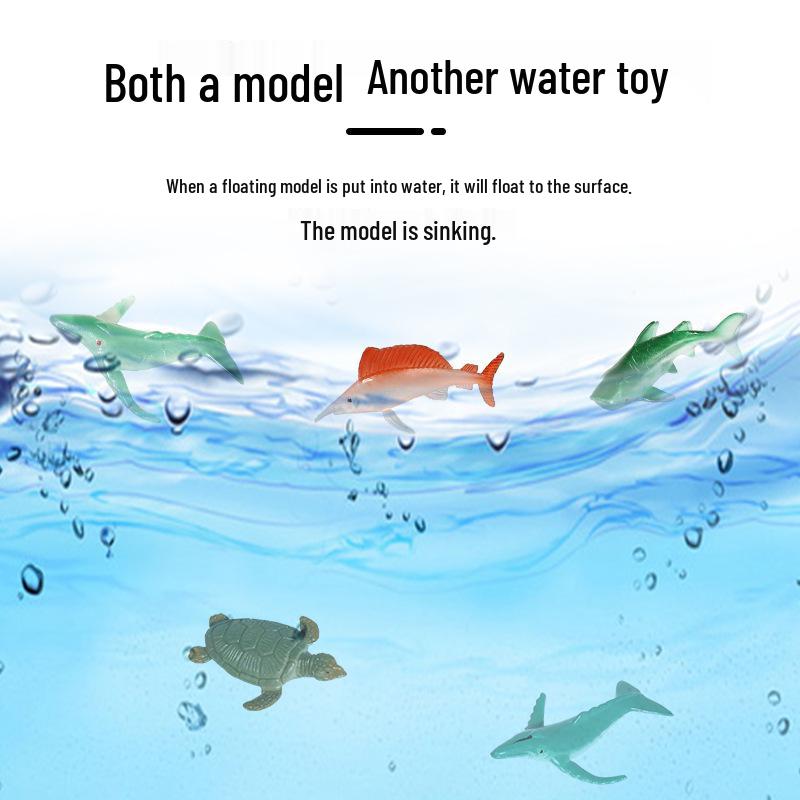 Ocean Animal Bath Toys Set: Shark, Lobster, Seahorse, Crab
