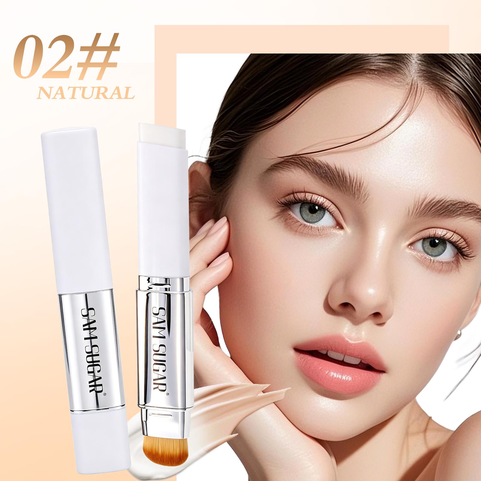

Two-in-one Brush Head Foundation Stick, Lightweight and Smooth, Long-lasting Coverage, Creating A Perfect Makeup Effect