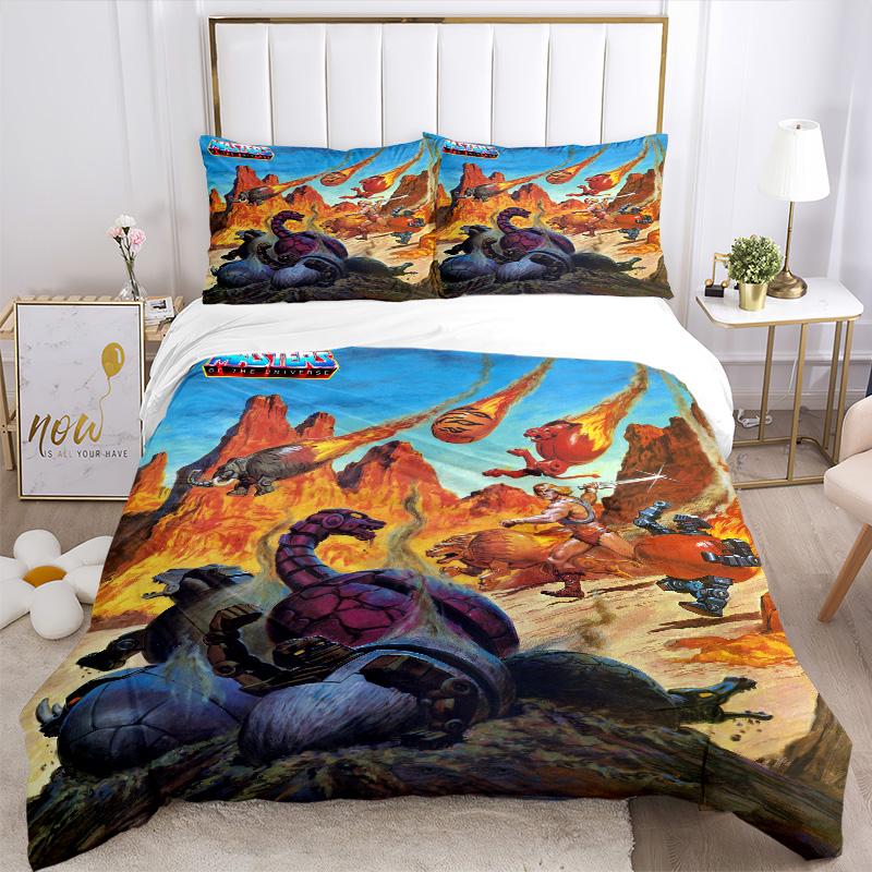Masters Universe Adventure Print 3Pcs Bedding Setduvet Cover With 2 Bedropillowcase Home Birthday Gift