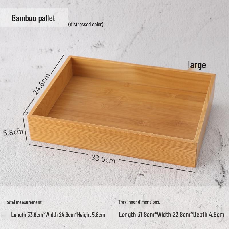 Wooden Desktop Storage Box: Raw Wood Tray & Cosmetics Lipstick Organizer