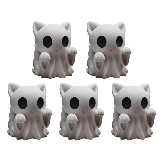 Yousheng 2/3/5Pcs Ghost Cat Garden Statue Halloween Pet Figurine Horror Festive Atmosphere Halloween Party Decor