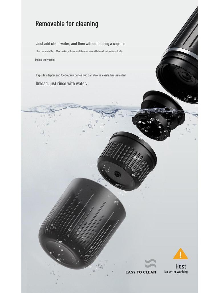 Portable Wireless Coffee Maker: Handheld Dual-Use Heating Capsule for Outdoor and Car