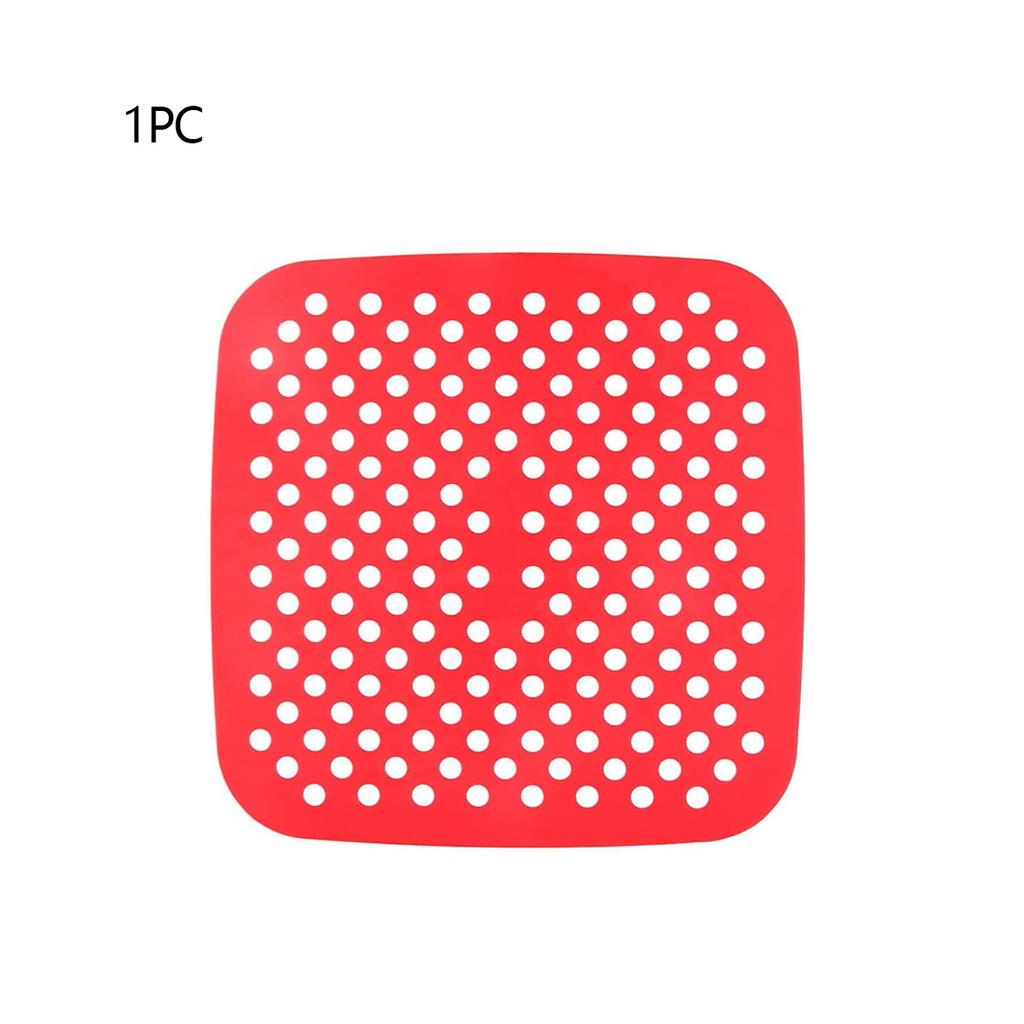 1/2/3 Stück - Premium Quadratische Heißluftfritteusen-Einlagen mit Perforationen - Hitzebeständig und Leicht zu Reinigen für Heißluftfrittieren, Backofen und Backen