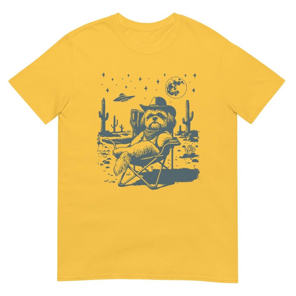 Vintage Shih Tzu Cowboys Ufo Western Tshirt
