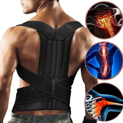 Correttore posturale regolabile unisex Supporto per la schiena Supporto per spalla lombare Supporto per corsetto Cintura posteriore per uomo Donna