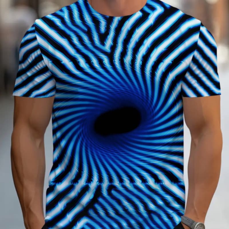 

Men s Fashion 3D Printed Men s T-Shirt Round Neck Short Sleeve Trendy Street Wear XL