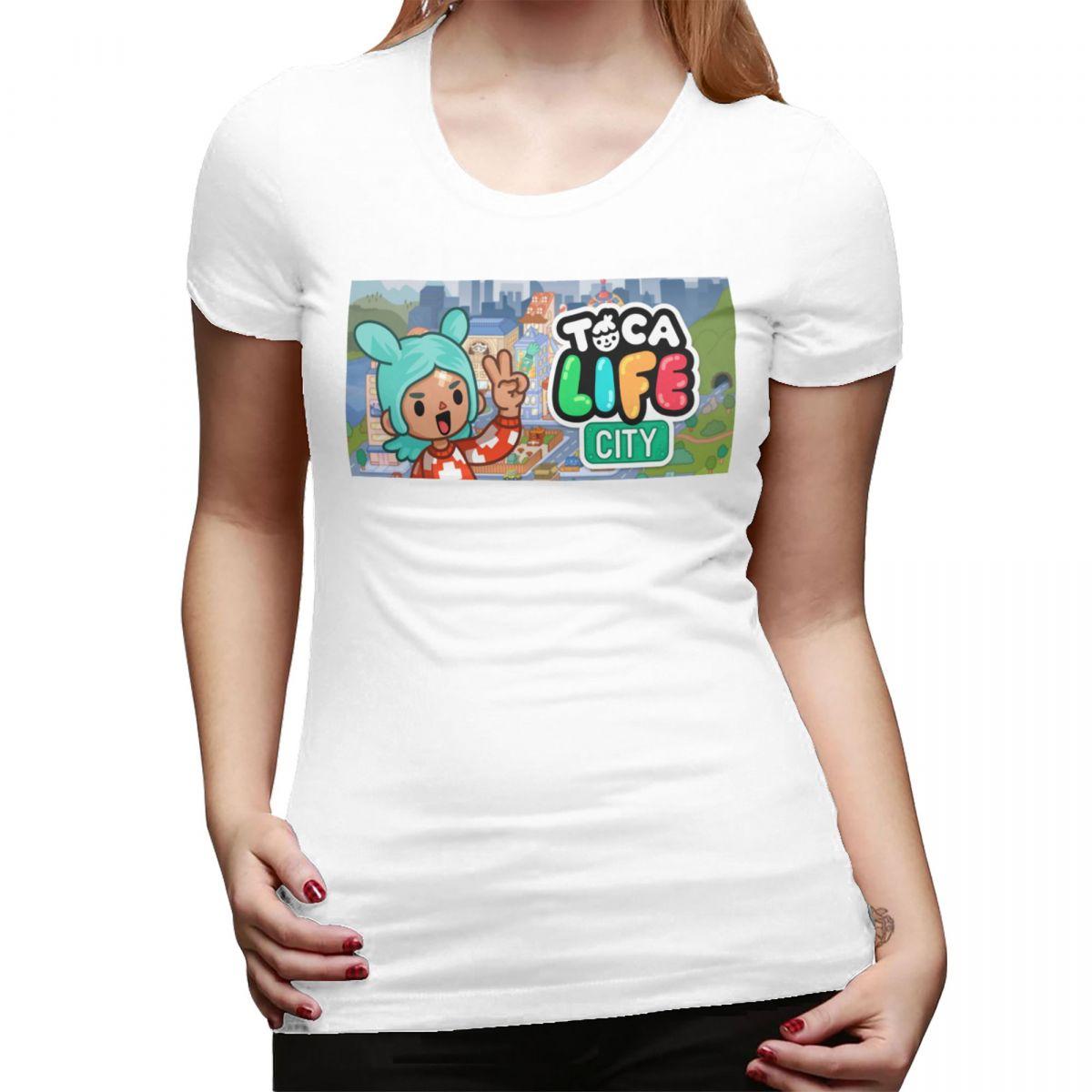 

Toca Life Box Toca Boca Милая Игровая Футболка для Женщин С Круглым Вырезом Уличная Одежда Футболки Женские С Коротким Рукавом Летняя Одежда Топы S