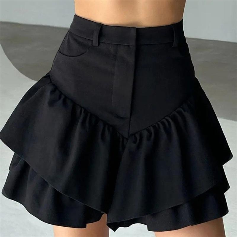 Stylish A-Line Cake Skirt Women's Summer Versatile Midi Skirt Elegant Half Skirt Pleated Skirt Casual Party Dress Ideal For Everyday Wear