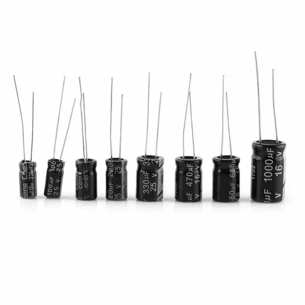 Electrolytic Capacitors 271.6G 500pcs Aluminum DIY 0.1 UF-1000 UF For Various Electronic Applications Manufacturing Circuits