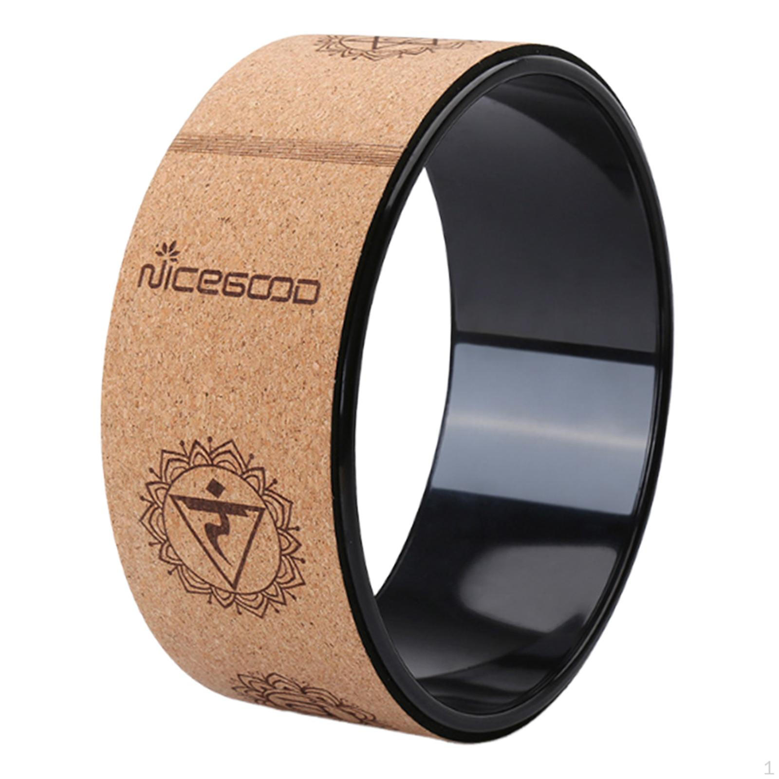 

Cork Yoga Wheel Back Roller 12.6 inch Training Tool Beginners Anti Slip Professional Backbends White