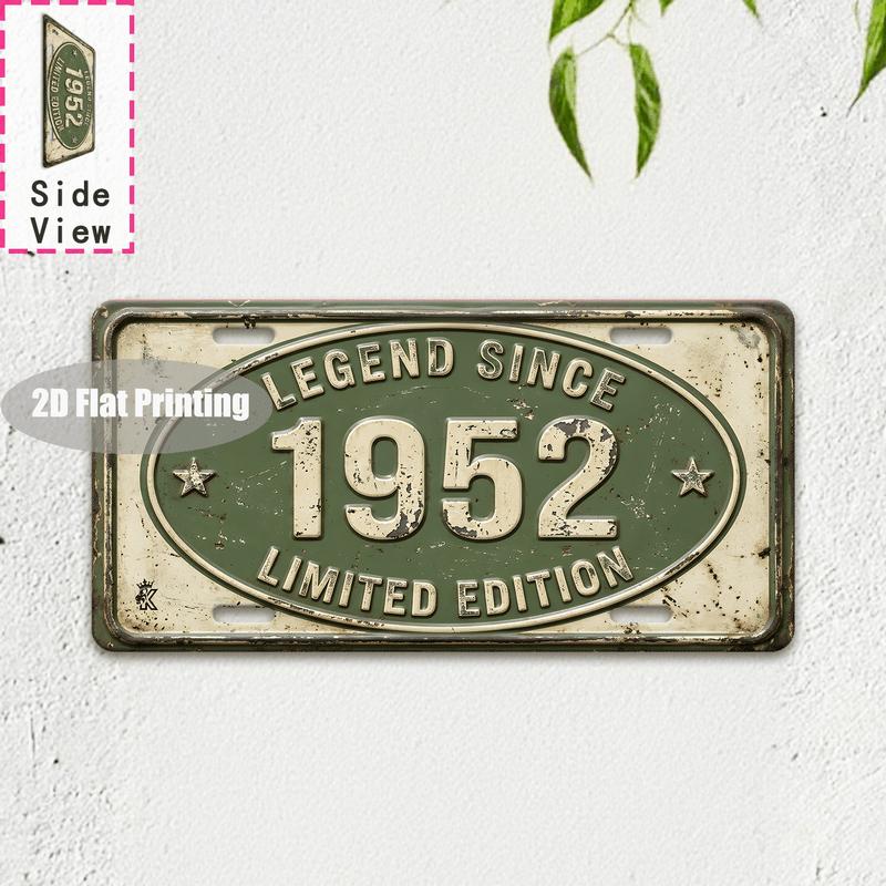 Tin Sign  Vintage Durable Metal Plaque Wall Decor Home Office Bar Man Cave Global City Coordinate Birth Year License Plate W