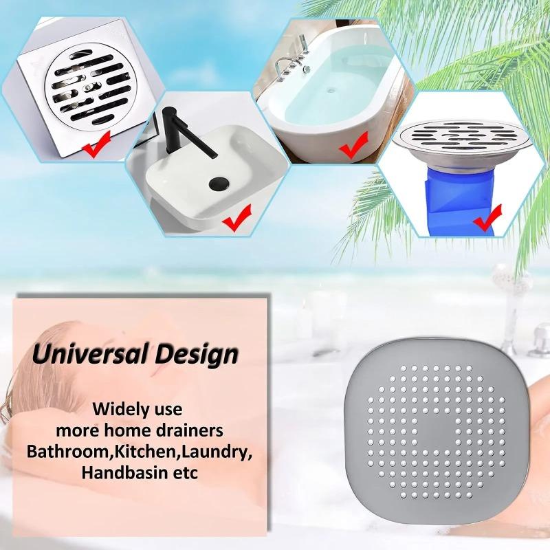 2PCS Hair Filter Bathroom Kitchen Silicone Floor Drain Stick Anti-blocking and Deodorant Sink Strainer Kitchen Accessories