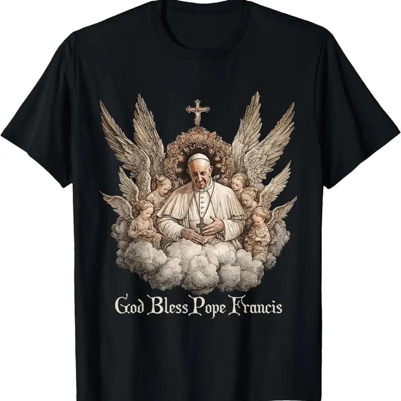Pope Francis Angels Catholic Church God Bless T Shirt S разноцветный