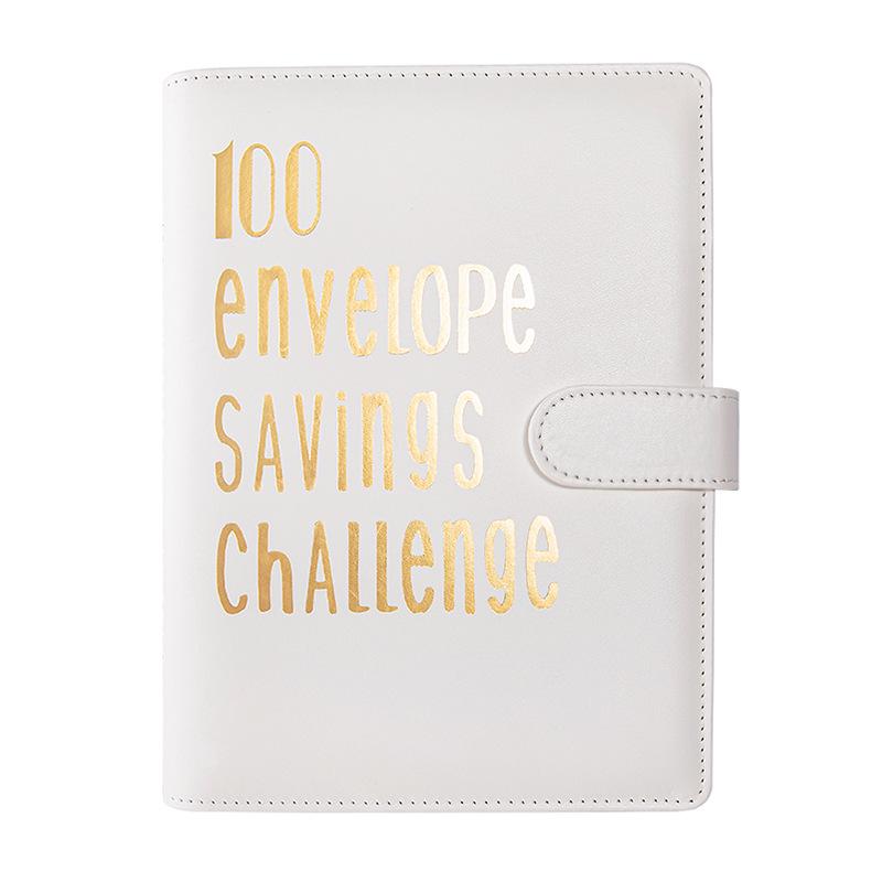 Cross-Border Exclusive Savings Challenge Loose-Leaf Notebook with 1-100 Cash Envelope Card Film