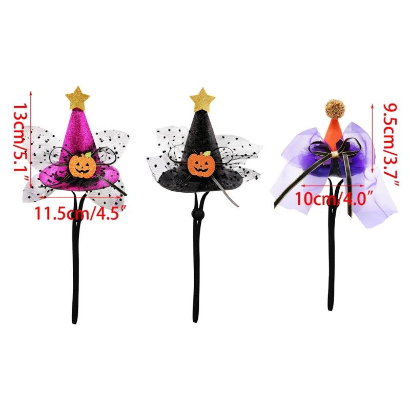 Medium Dogs Halloween Costume Hat Pet Party Hat Witch Cap Dogs Festival Props