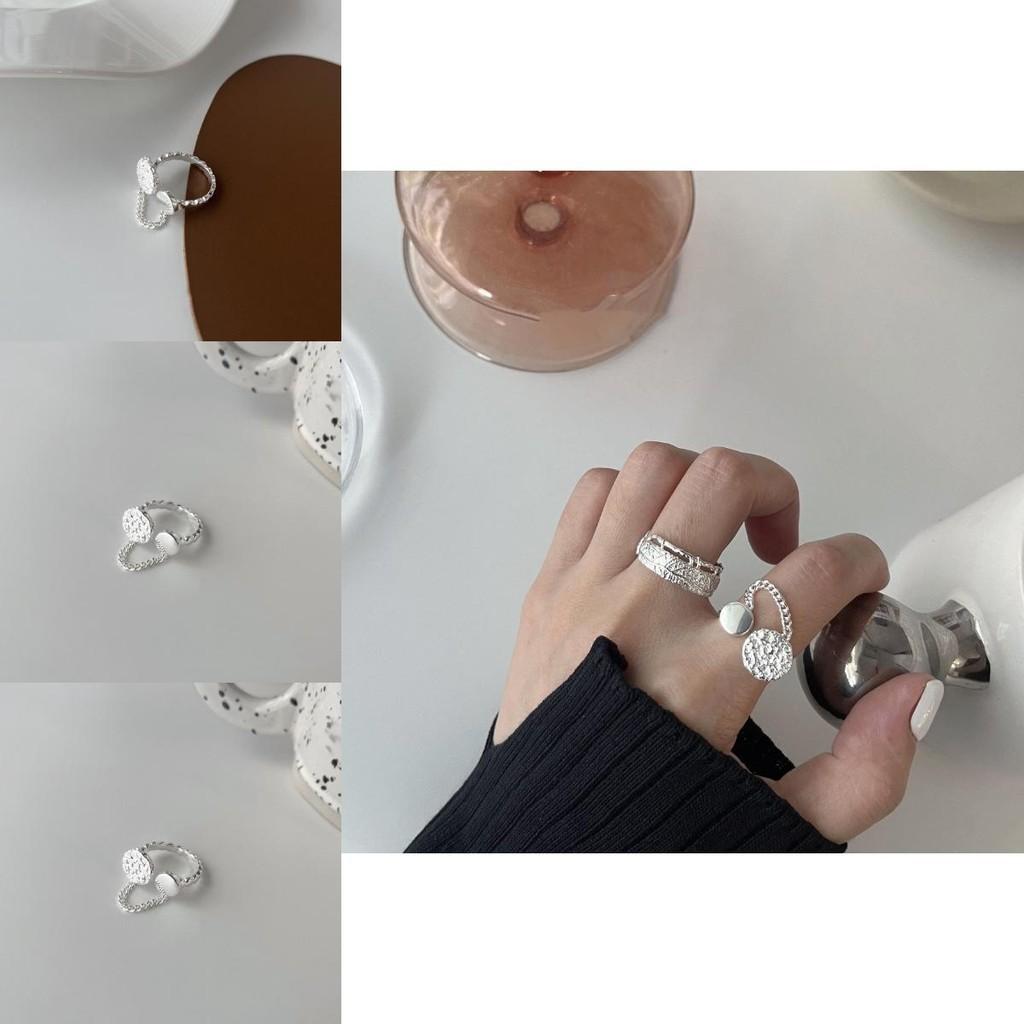 Stylish Korean-inspired Irregular Texture Ring For Women With Chic Geometric Design