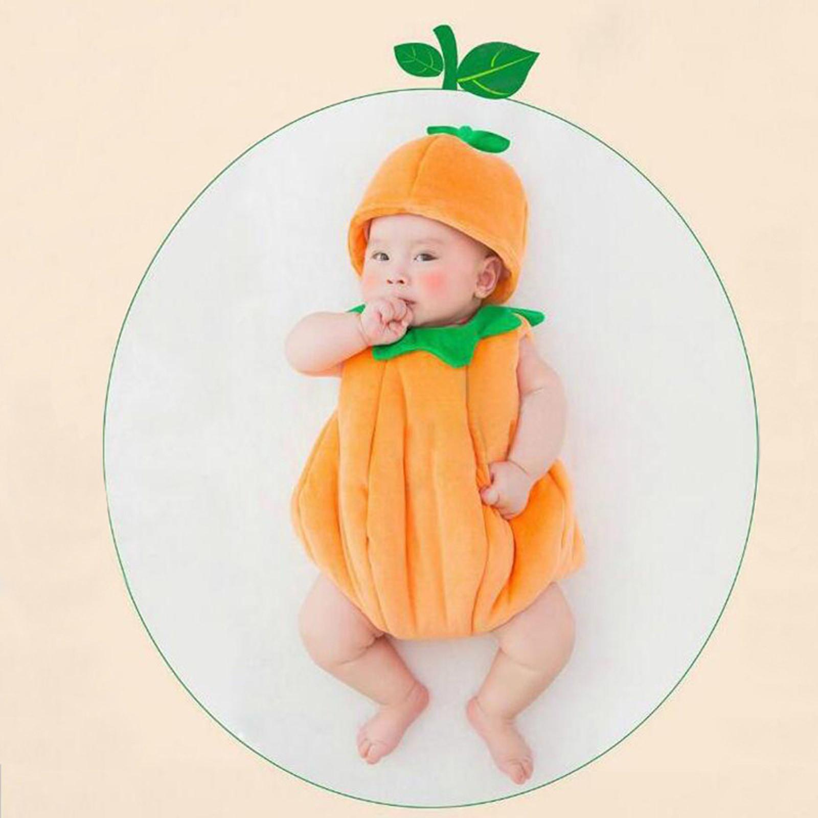 

Забавная одежда для косплея с героями мультфильмов для маленьких мальчиков и девочек, реквизит для фотосъемки, наряды на день рождения для малышей, Рождественский подарок One Size оранжевый