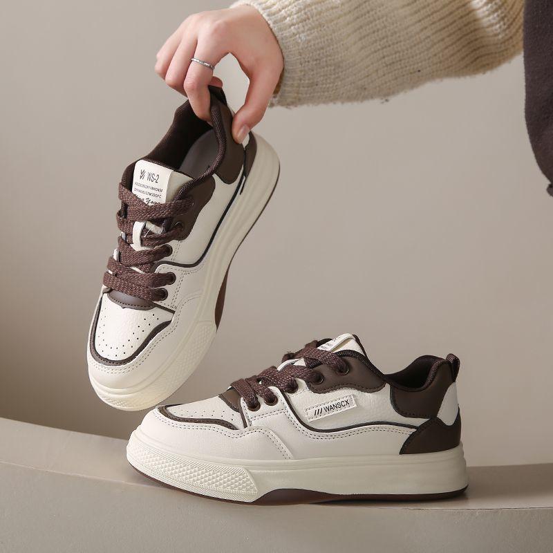 Campus 2025 Spring and Autumn New Women's Shoes Versatile Muffin Sneakers Sneakers Lace-up Board Shoes Dopamine White Shoes