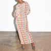 Spring New Women's Clothing, Elegant Temperament Printed V-neck Lantern Sleeve Dress