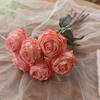 1Pc 6 Heads Multicolor Rose Bouquet Artificial Flowers for Wedding Home Decoration Holiday Decoration Valentine's Day Gift