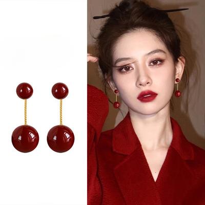 Pearl Earrings - Simple Yet Stylish Stud Earrings. Trendy, Versatile and Slimming Ear Pendants with Dangling Fringes.