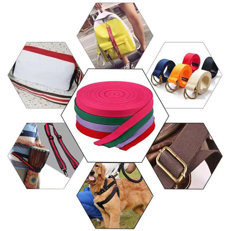5 metri 25mm Nastro di Tela Cintura per Borsa Fettuccia di Nylon Cinghia per Zaino Accessori per Cintura da Cucito per Borsa