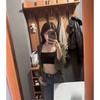 Long Flare Sleeve Blouses for Women Lace-up Mesh Sexy Sweet Hot Girls Korean Fashion Style All-match Solid Design Elegant Casual