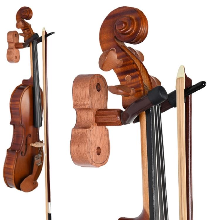 Practical Instrument Wall Mount Hanger Nonslip Violin Hanger Easy Installation Suitable for Ukuleles Violins Storaging
