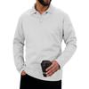 Men's Solid Color Sports Button Lapel Long Sleeve Tops Men's Casual Fashion Long Sleeve Tops