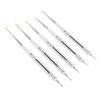 5 Pcs Nail Art Brushes Double Ended Detail Drawing Fine Tip Nail Dotting Pens for Home DIY Salon Manicure