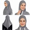 Large Plain Muslim Ethnic Scarf Women Hijab Islamic Muslim Hijab Instant Turban Arabic Scarfs Khimar Fashion Ramadan Headwraps