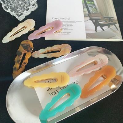 Mode Damen Acetat Haarspangen Eleganz Bunt Marmoriert Entenschnabelspange Mädchen Haarspangen Haarschmuck Neue Haarspange