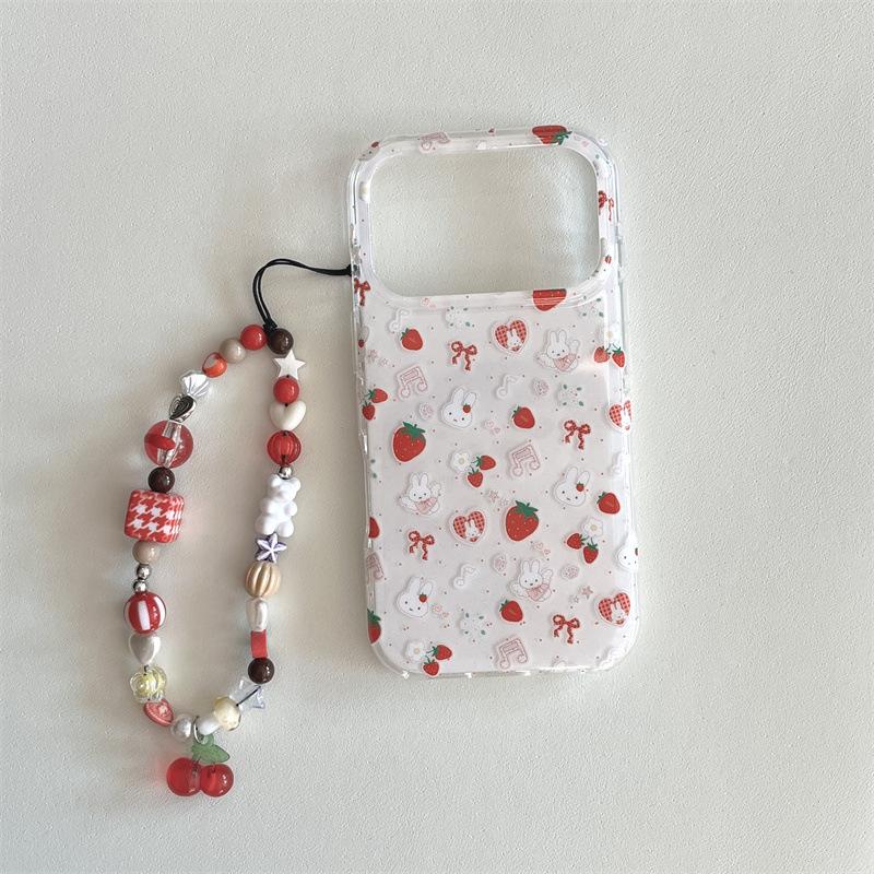 Musical Strawberry Rabbit iPhone Case for 17/16 Pro Max/15/14 Models - New Stylish Design