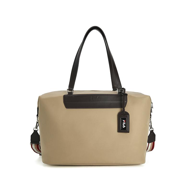 

FILA Heritage Voyager Classic Fashion Simple Versatile Water-Resistant Durable Practical Detachable Shoulder Strap PU Travel Bag F13U618131FDK Travertine Color