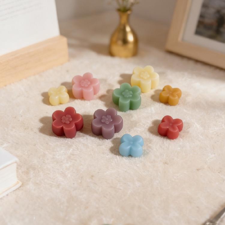 4 Cavities Floral Silicone Candle Molds Easy Demolding Silicone Baking Mould for Candle Soap Chocolate and Resin Casting