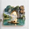 China Souvenirs Beijing Metal Fridge Magnets Shanghai Lijiang Shangri-La Shenyang Huashan Jingdezhen Guilin Fridge Stickers