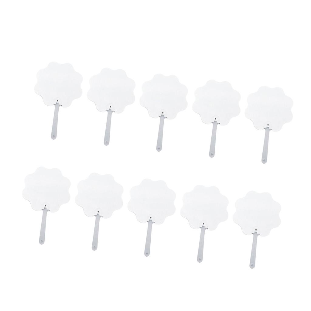 10Pcs Sublimation Paddle Fan Personalized Double-Sided Sublimation Fan Blanks for Church Events and Guest Gifts
