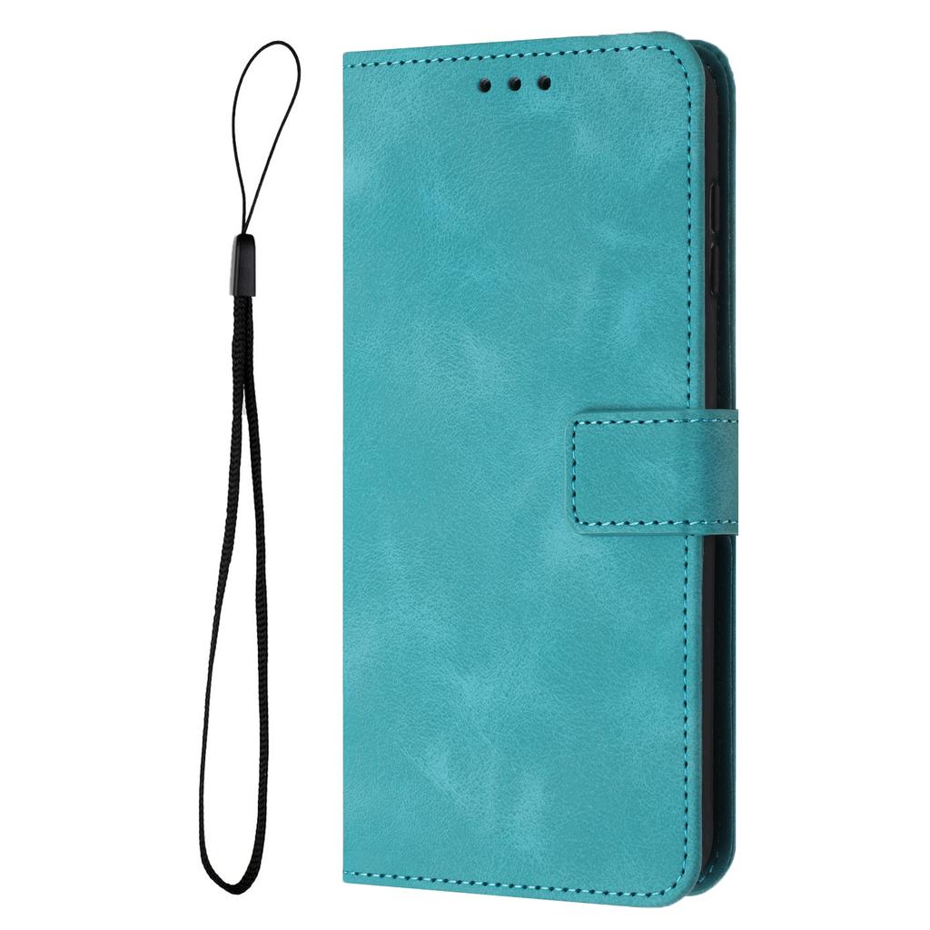 For iPhone 16 Pro Max Leather Case Solid Color Wallet Protective Phone Cover