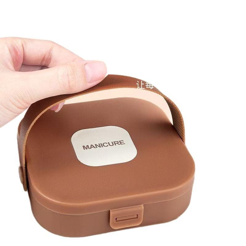 Portable Stainless Steel Anti-splash Nail Clippers Set, Hand-held Box Nail Clippers, Home Nail Clippers Set