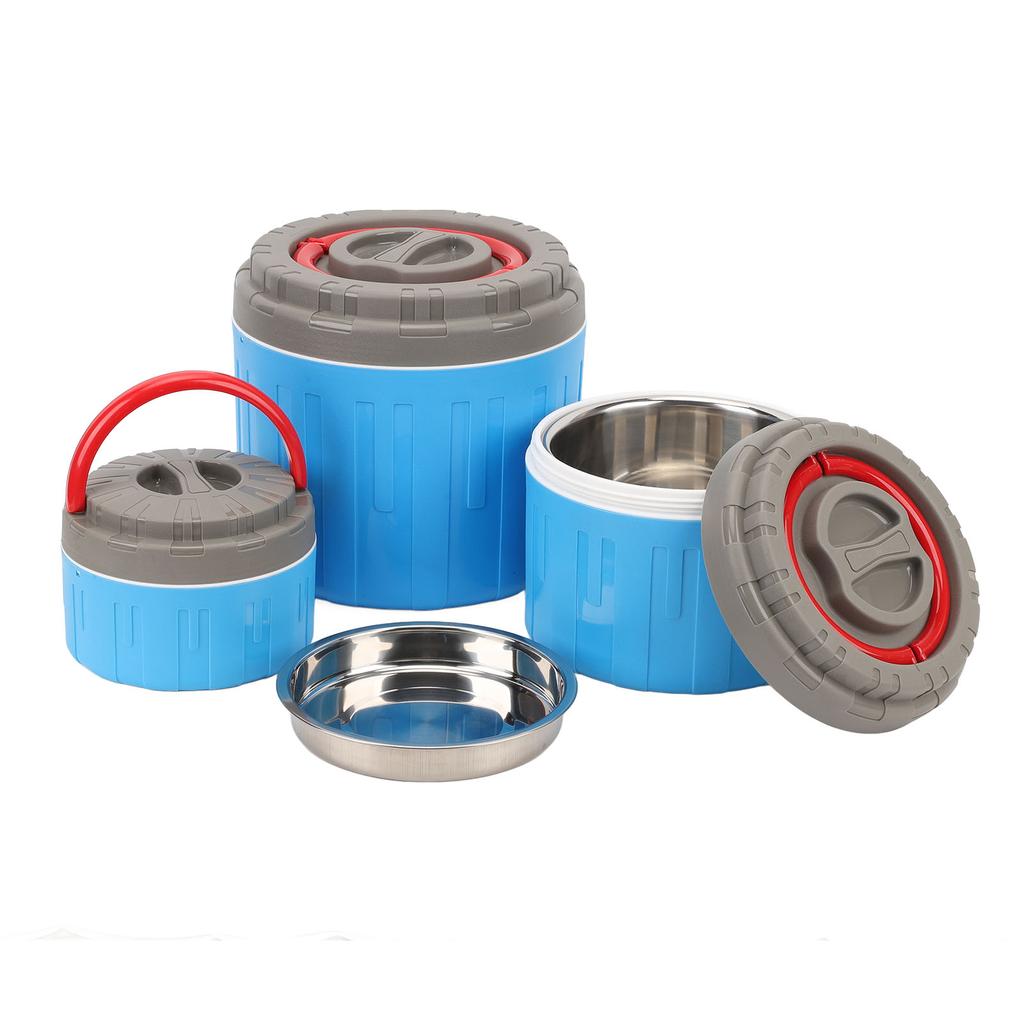 3Pcs Insulation Lunch Box 304 Stainless Steel Insulated Vacuum Food Container for Rice Soap Dishes