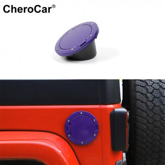Purple Aluminum Fuel Filler Gas Cap Gas Tank Cover for Jeep Wrangler 07+ JK JKU