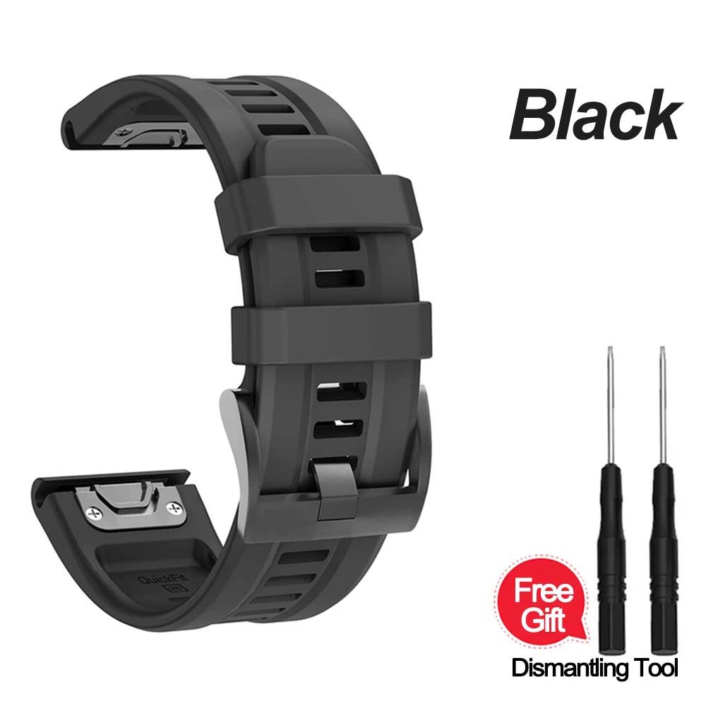 22mm 26mm Silicone Smart Watch Band for Garmin Fenix 6 6S 6X 7X 7 Pro 5 5X 5S 3HR 955 Quick Fit Strap Fenix7X Fenix7 Wristband