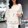 ZANZEA Women Square Neck Summer Casual 3/4 Sleeve Loose Print Blouse