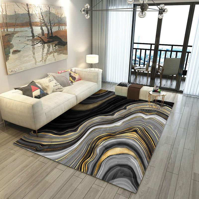 Living Room Carpet Marble Style Coffee Table Floor Mat Nordic Style Home Bedroom Bedside Carpet