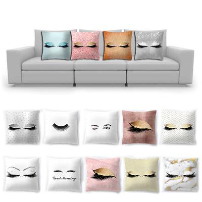 Pillow Eyelash Cushion Cover Home Decor Wedding Eyelash Pattern Pillowcase