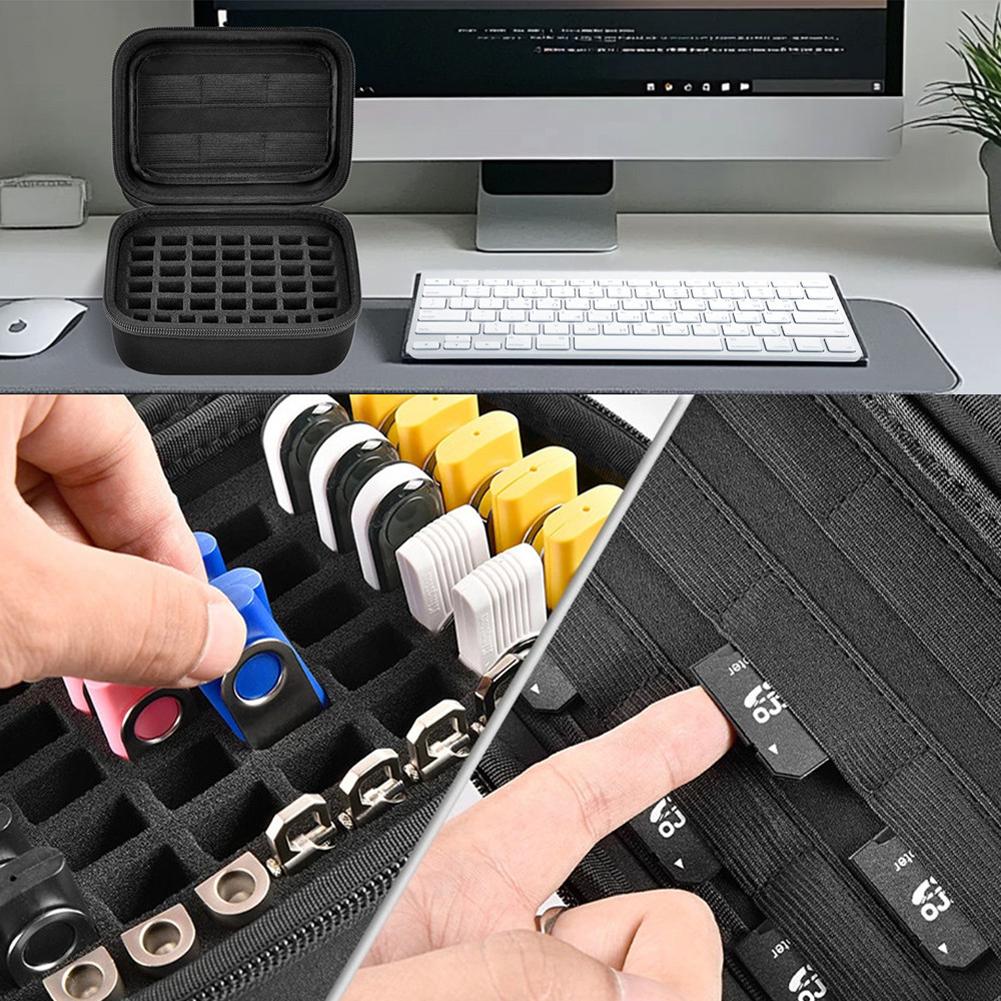 USB Flash Drive Case SD Card Thumb Drive Holder Organizer Shockproof USB Stick Pen Storage Case Electronic Accessories Organizer