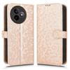 For Xiaomi Redmi K80 Ultra 5G Wallet Case Dot Pattern Imprint PU Leather Phone Cover with Wrist Strap