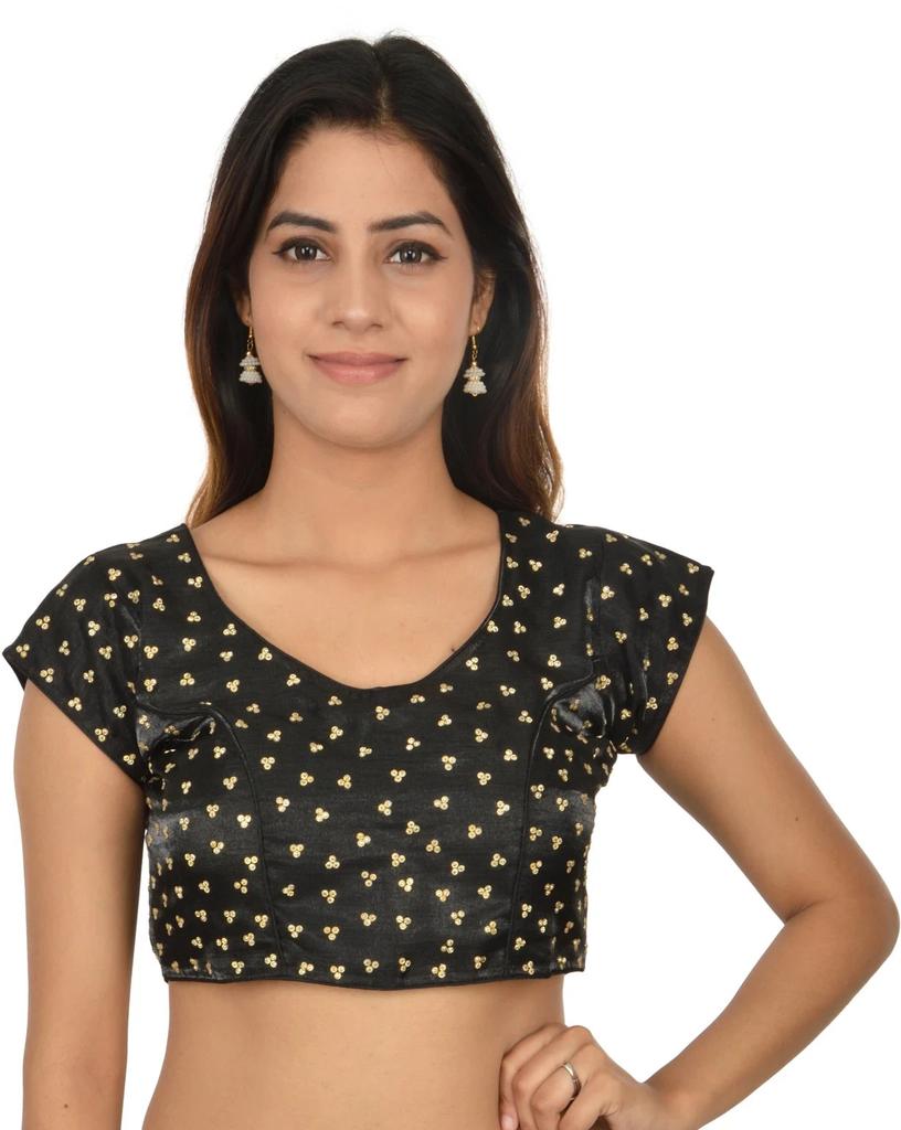 Women's V Neck Desigenr Choli Indian Bollywood Wedding Wear Stitched Blouse
